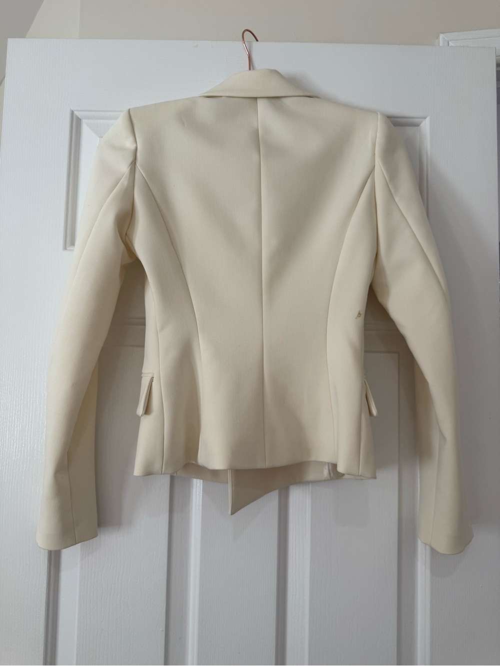 Zara Ivory Double-Breasted Suit - Blazer and Pants - Picture 3 of 7